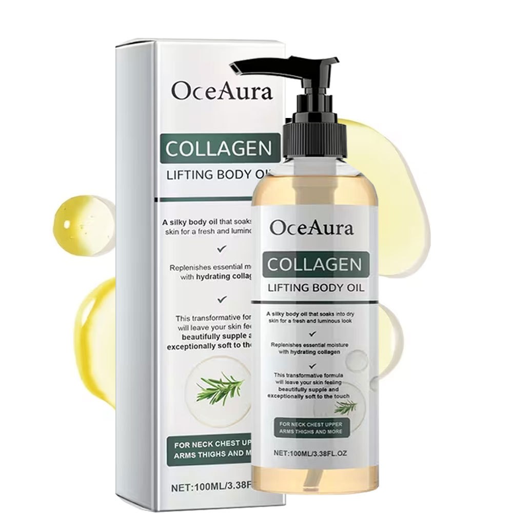 3X 100ml Collagen Firming Lifting Body Oil Skin Tightening Hydrating Massage Oil