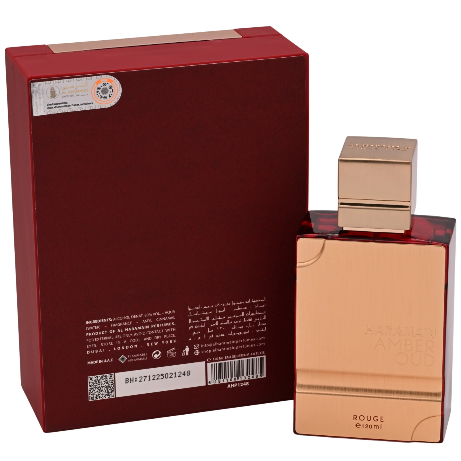 Amber Oud Rouge by Al Haramain for unisex EDP 4.0 oz New in Box