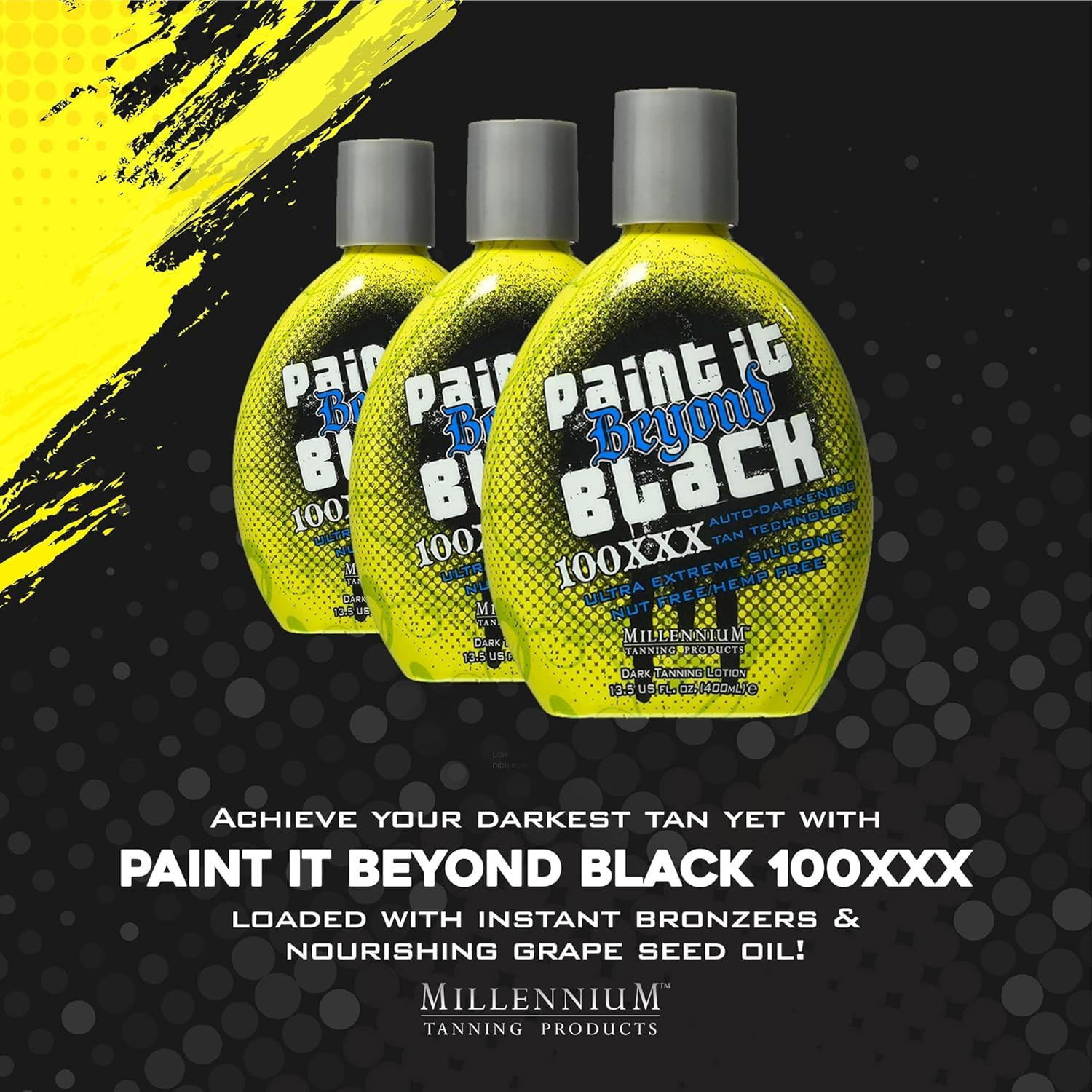 Paint it Beyond Black 100 XXX Dark Tanning Lotion Accelerator for Indoor Tanning