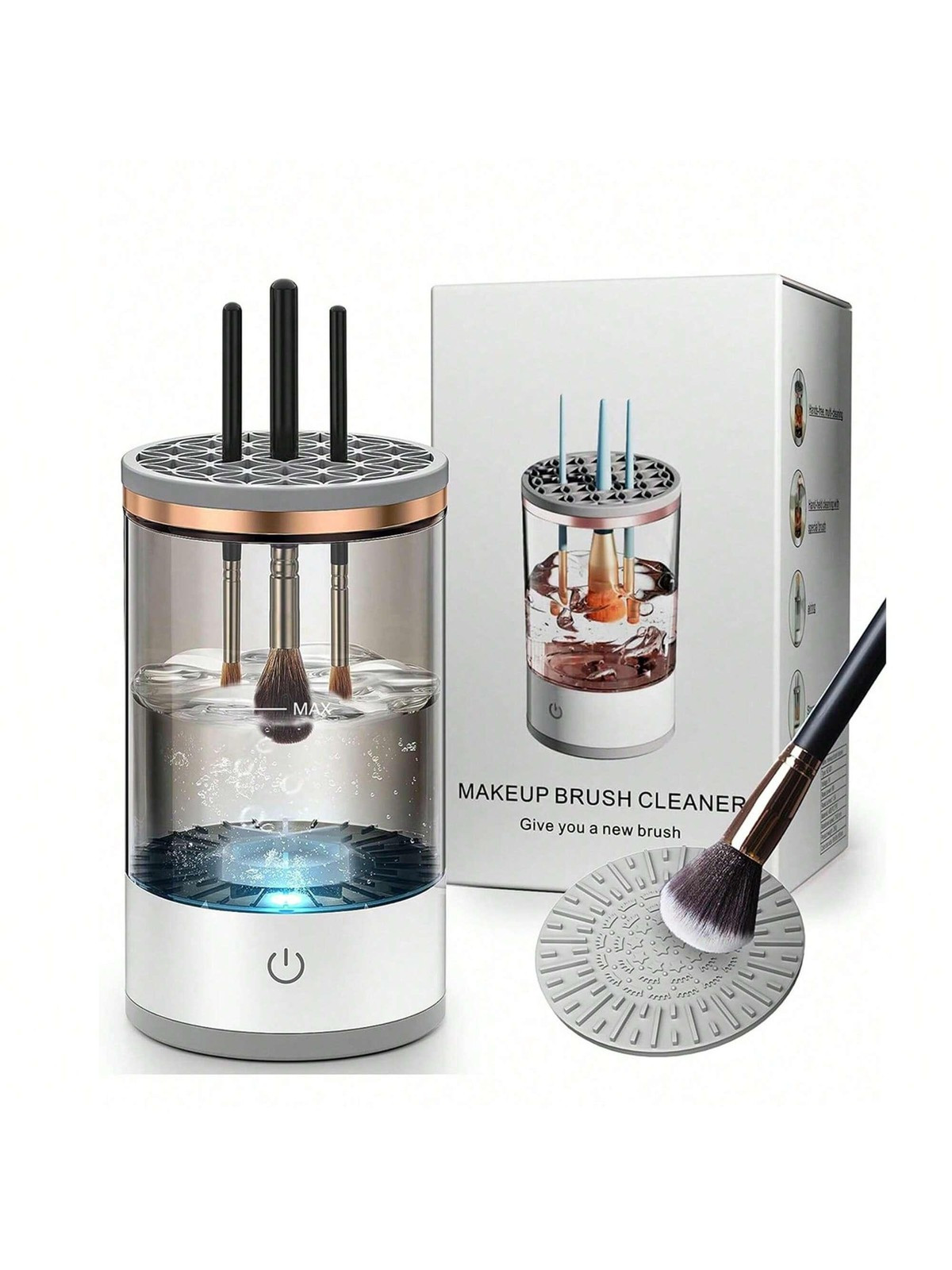 Automatic Brush Cleaner Electric Makeup Brush Cleaning Machine Fast Clean Dryer