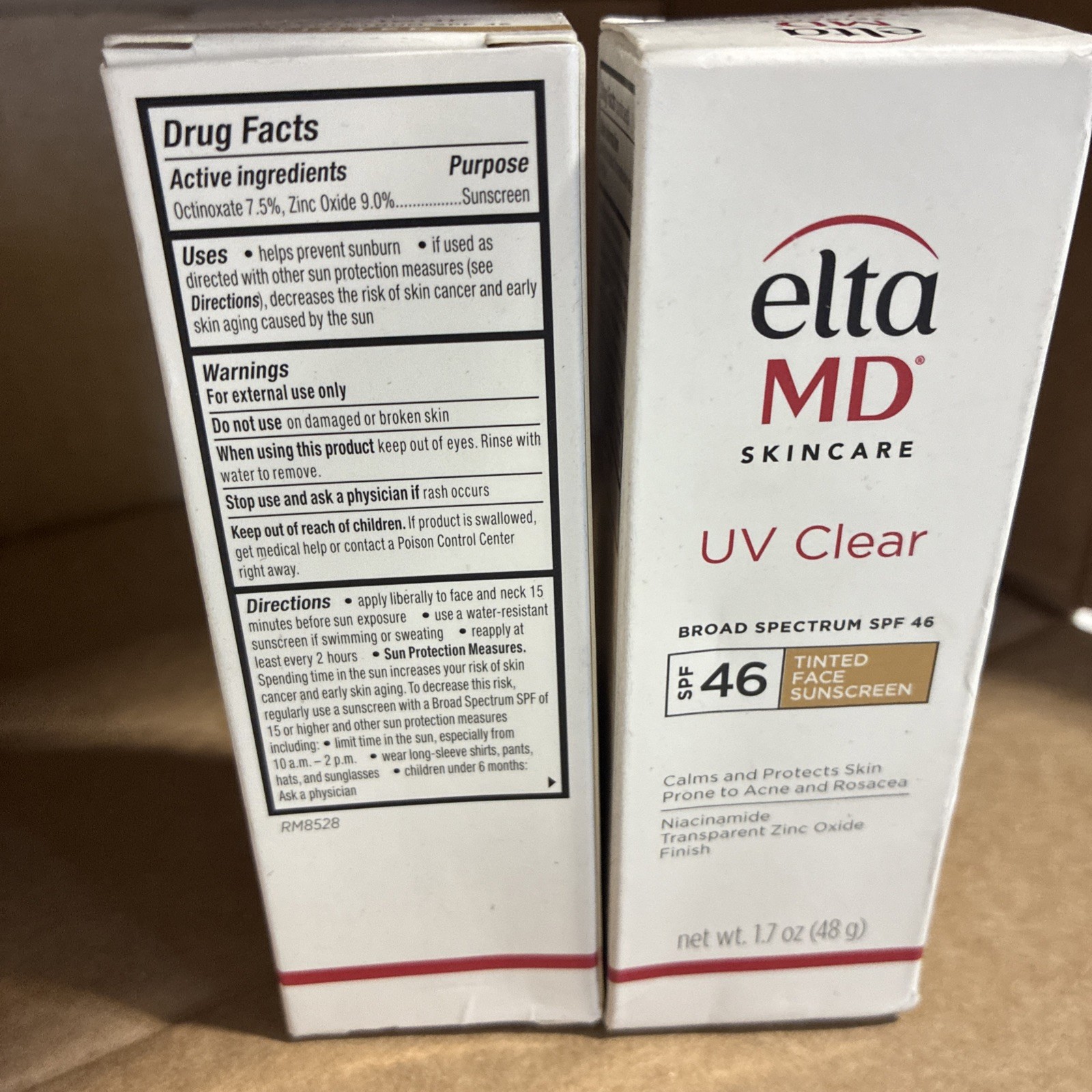 2 Pack UV Clear TINTED Facial Sunscreen SPF 46 1.7 oz Experation 2029 New in Box