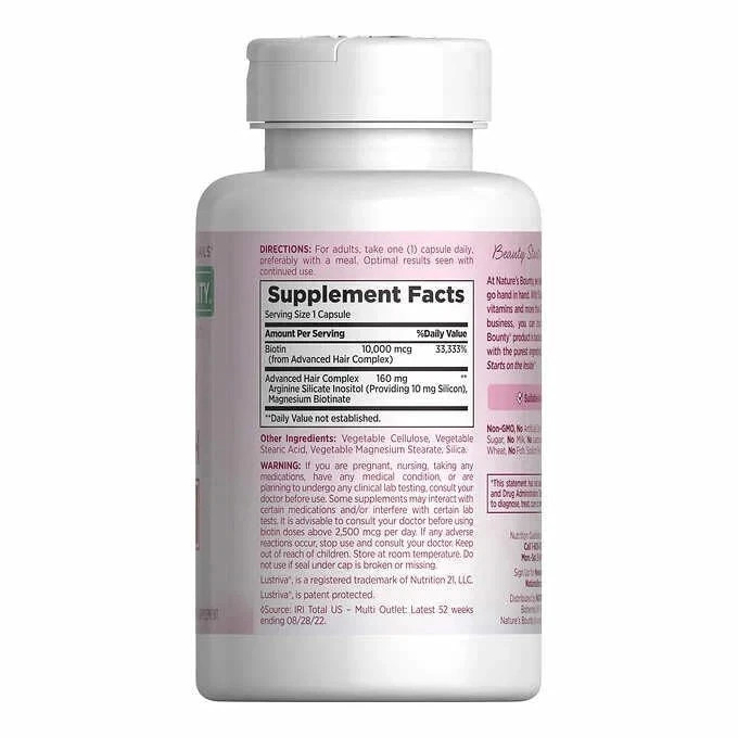 3-Pack Nature’s Bounty Hair Growth Supplement 90Ct Each, New Series, Exp 12/2027