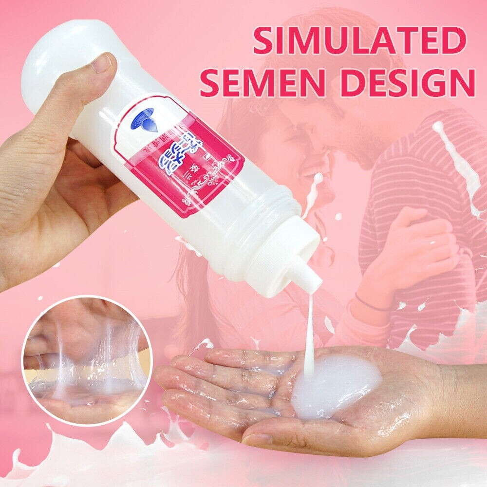 2bottles Personal Lubricant Unscented Cum Realistic Semen Water Based Lube Adult