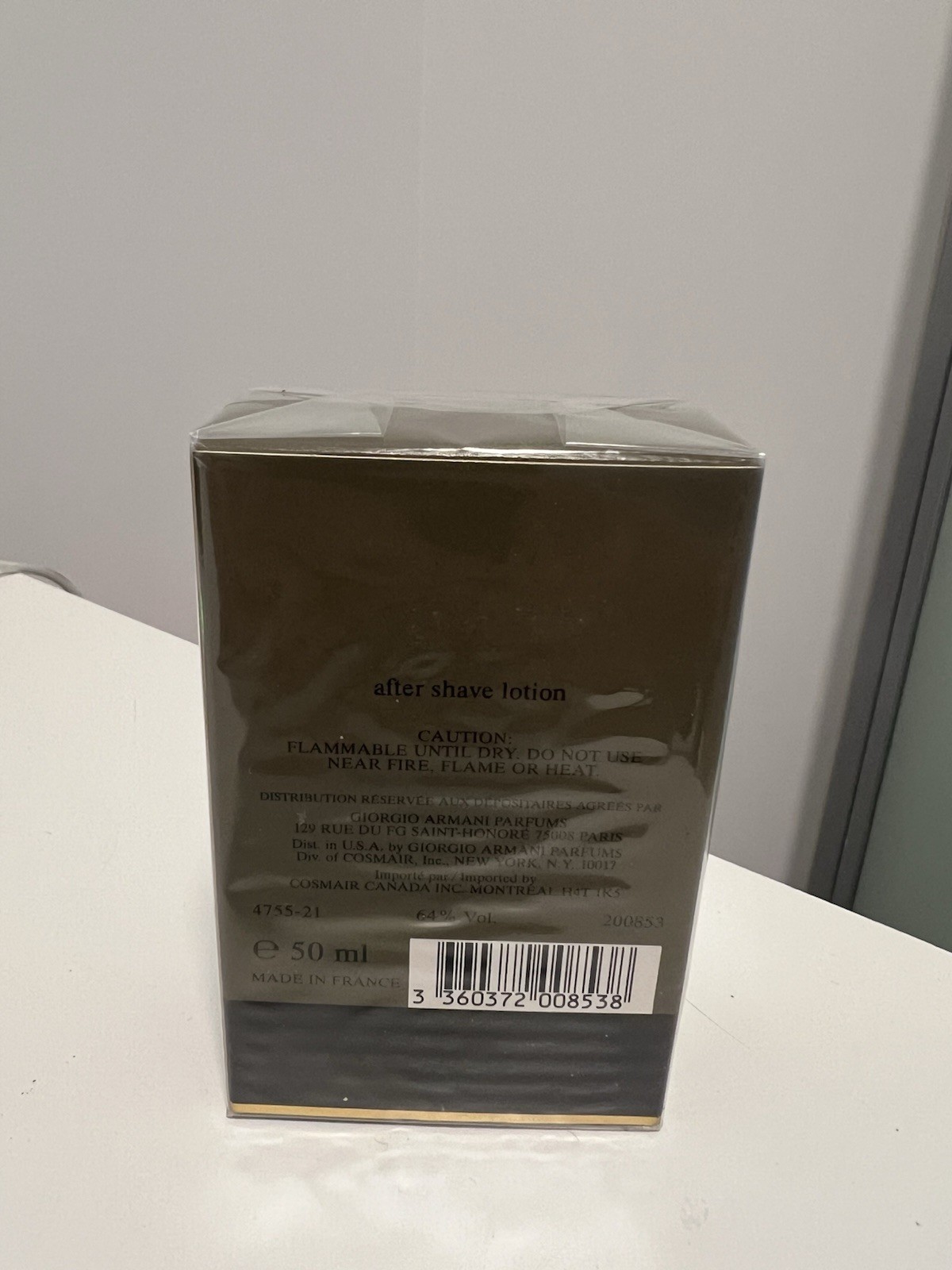 ARMANI Aftershave Lotion Apres Rasage 50mL [NEW / SEALED BOX]