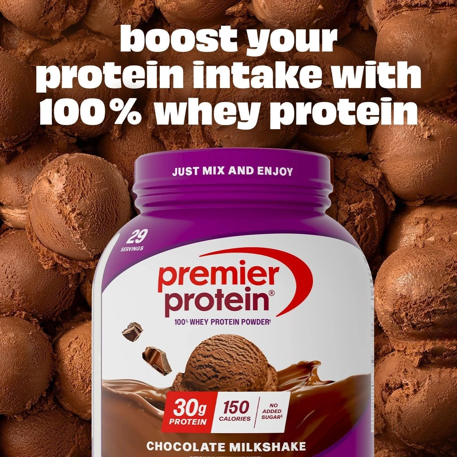 Premier Protein Powder, Chocolate Milkshake, 30g Protein, 1g Sugar, 41.9oz