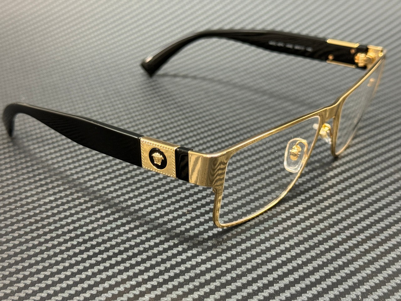 VERSACE VE1274 1002 Gold Black Men’s 57 mm Eyeglasses