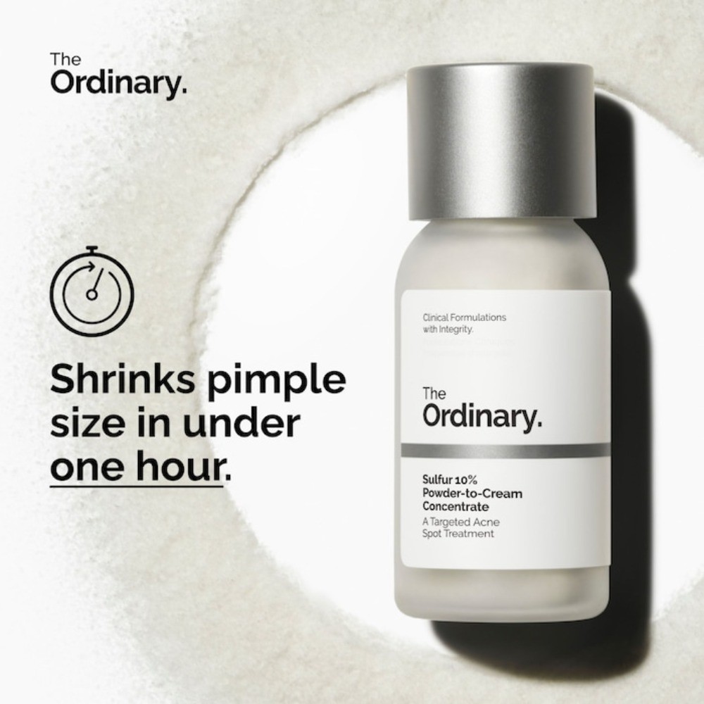 The Ordinary Authentic Sulfur 10% Powder-to-Cream Concentrate Acne 0.176 oz