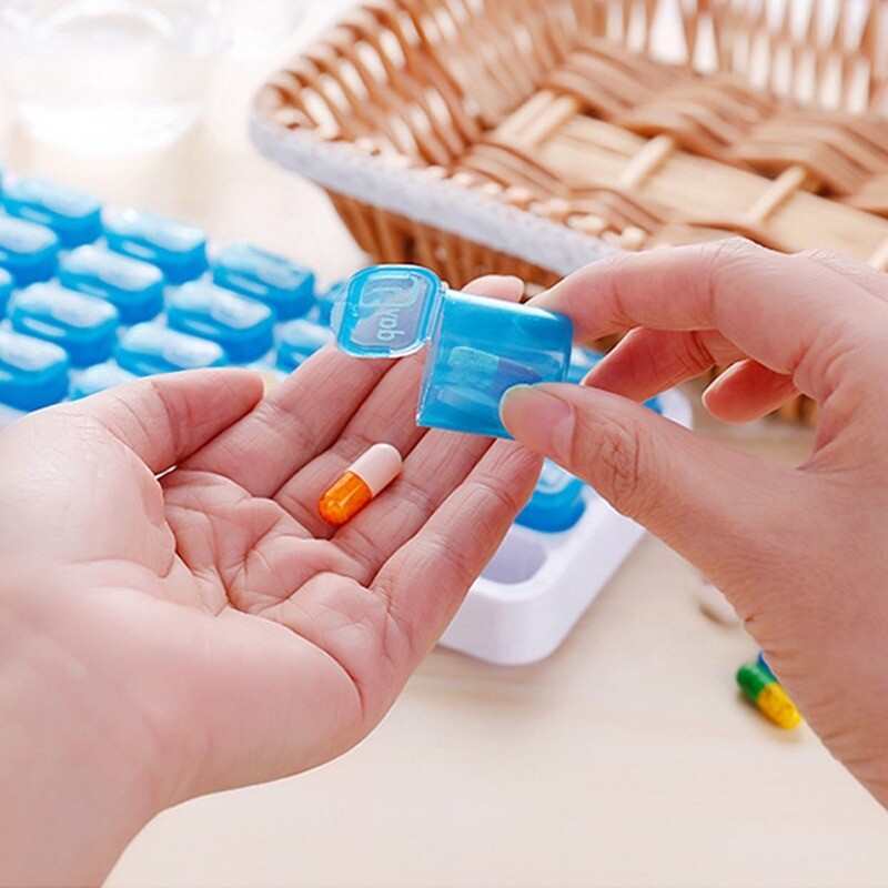 31 Day Monthly Pill Organizer Medication Holder Compartment Planner Box Storage