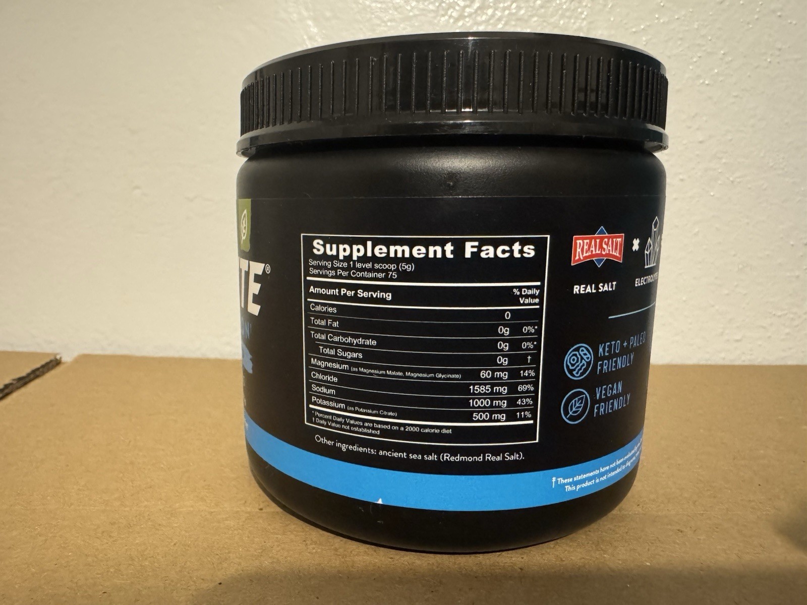 Redmond Re-Lyte Hydration Electrolyte Mix Unflavored 75 Servings BRAND NEW!