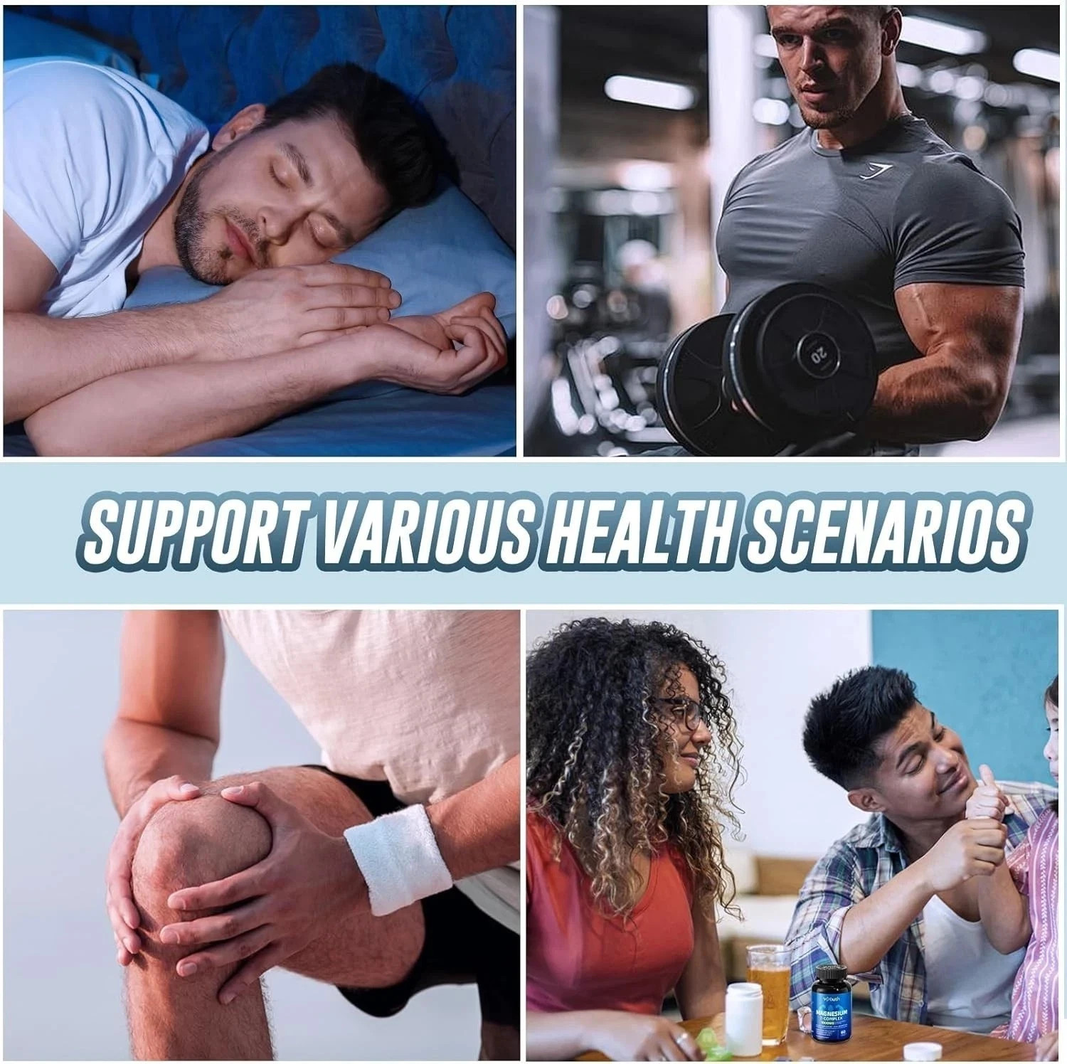 Magnesium 7 Complex Supplement Advanced | Sleep, Muscle & Nerve Support, 60 Caps