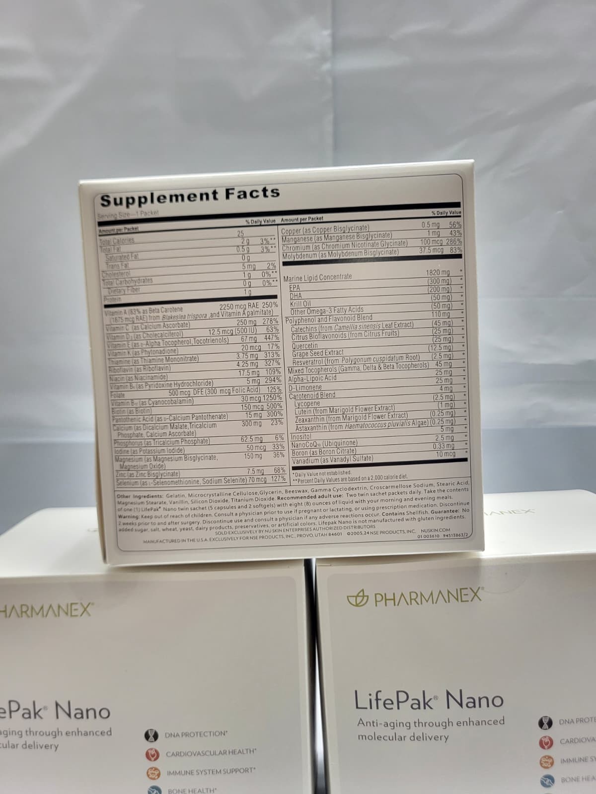 Nu Skin Pharmanex Lifepak Nano, 60 packets, Exp 12/2027