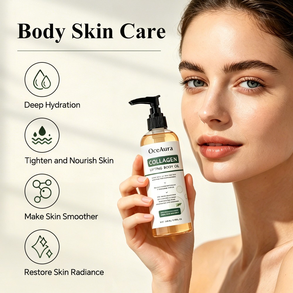 Collagen Lifting Firming Body Oil Skin Tightening Hydrating Massage Oil