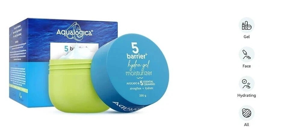 Aqualogica Barrier+ Hydra Gel Moisturizer with 5 Ceramides & Avocado 200g