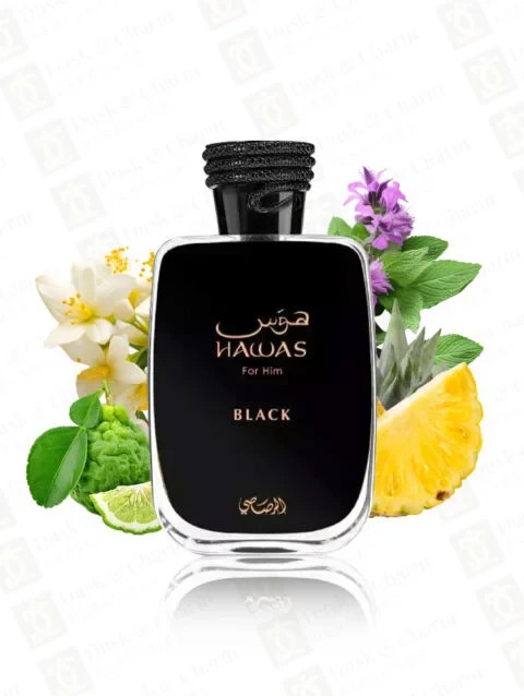 Hawas Black by Rasasi 3.38 oz EDP for Men | Long Lasting Cologne | FAST SHIP