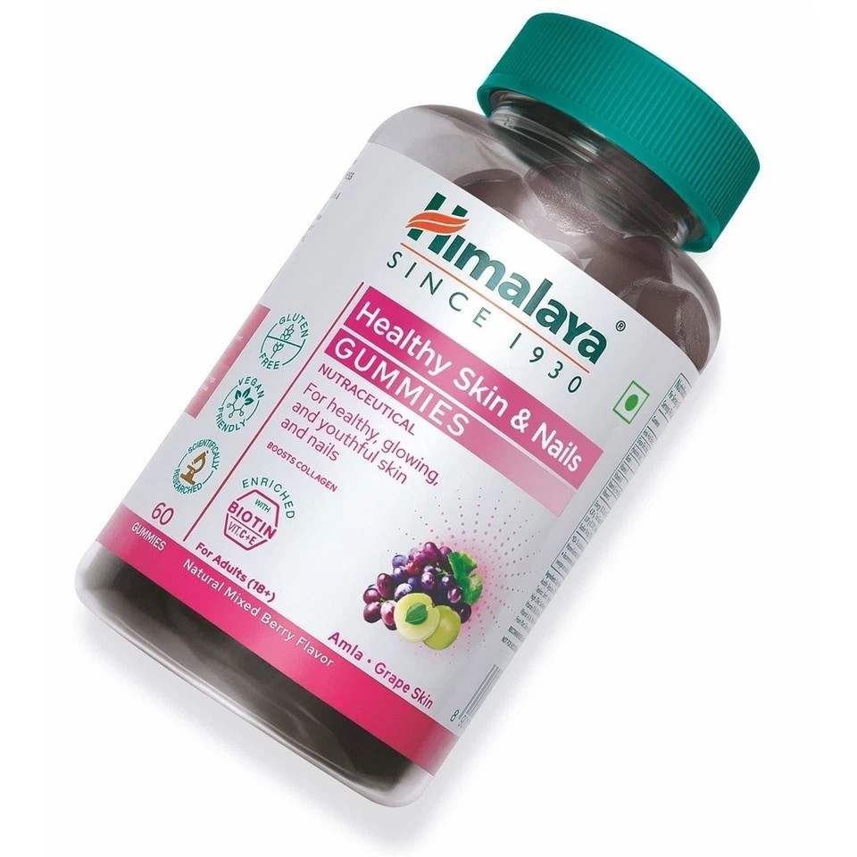Himalaya Healthy Skin & Nails 60 Gummies Natural Mixed Berry
