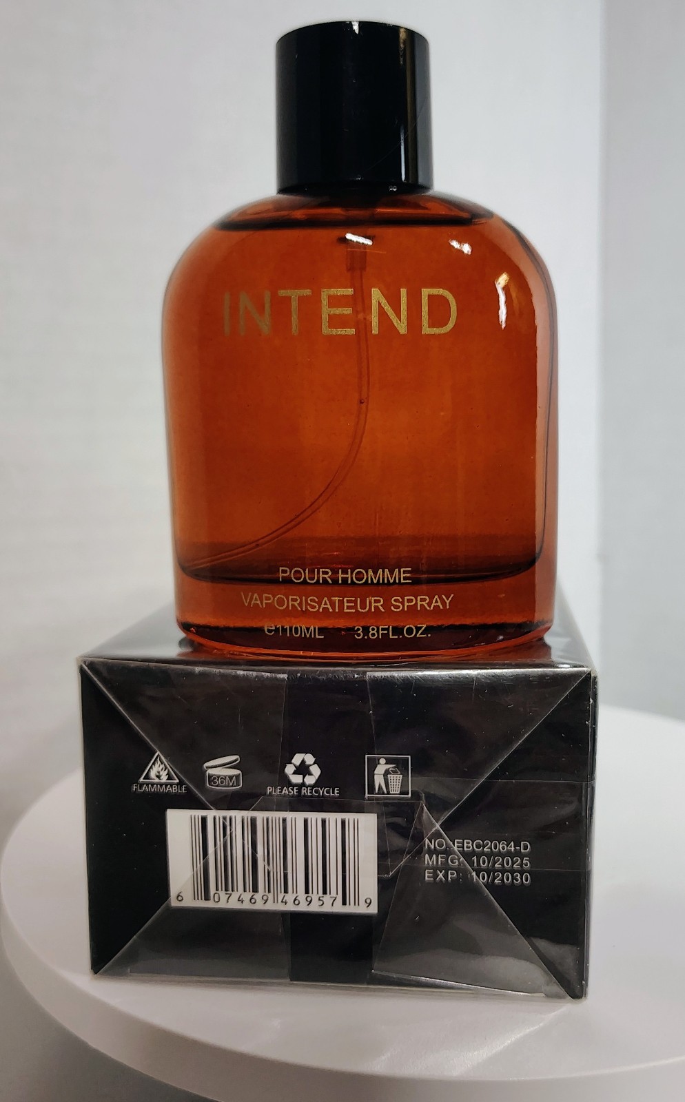 Intend Cologne Men 3.8oz EDP Spray EBC Collection New Sealed Woody Musk Scent