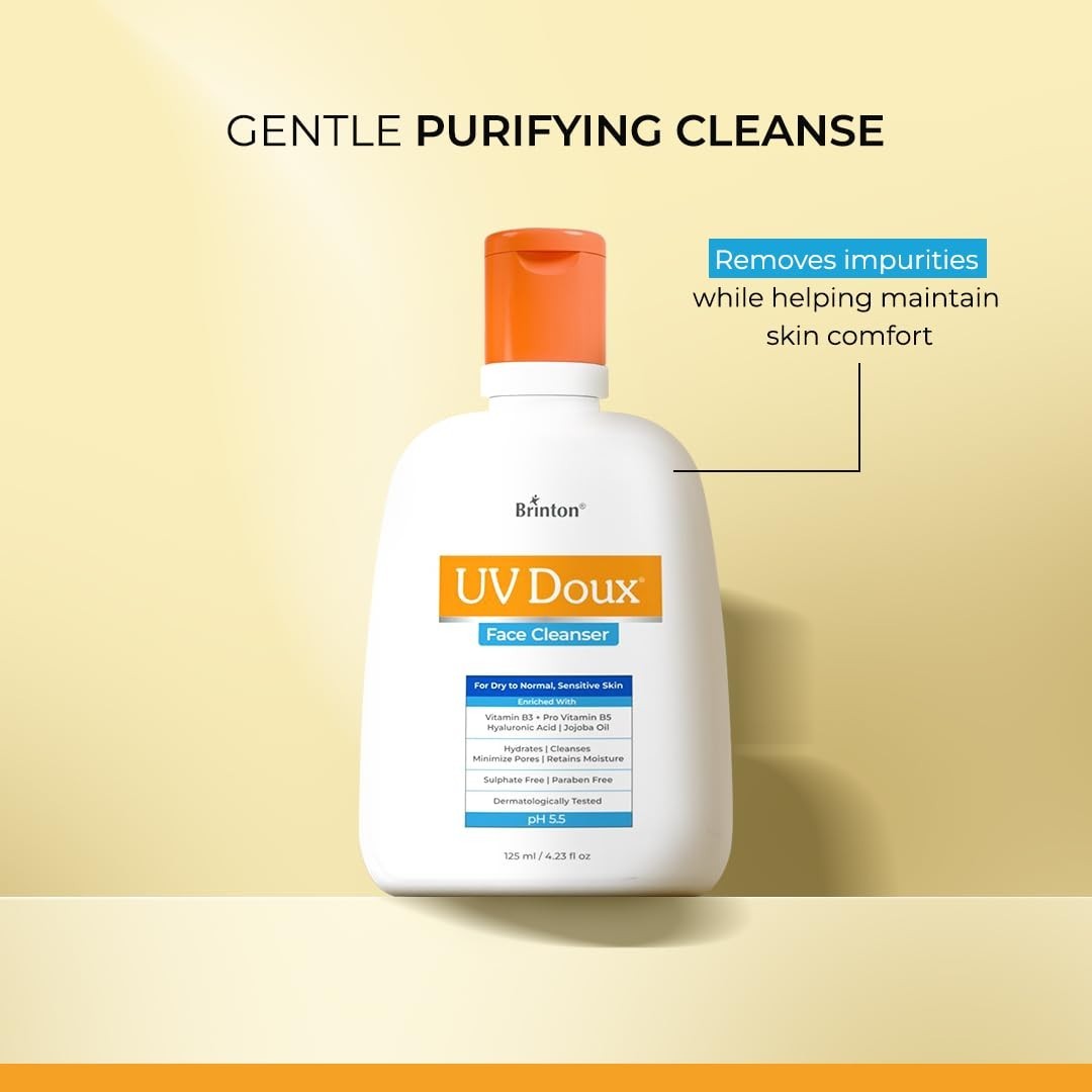 UV Doux Face Cleanser for Dry, Normal & Sensitive Skin 125 ml