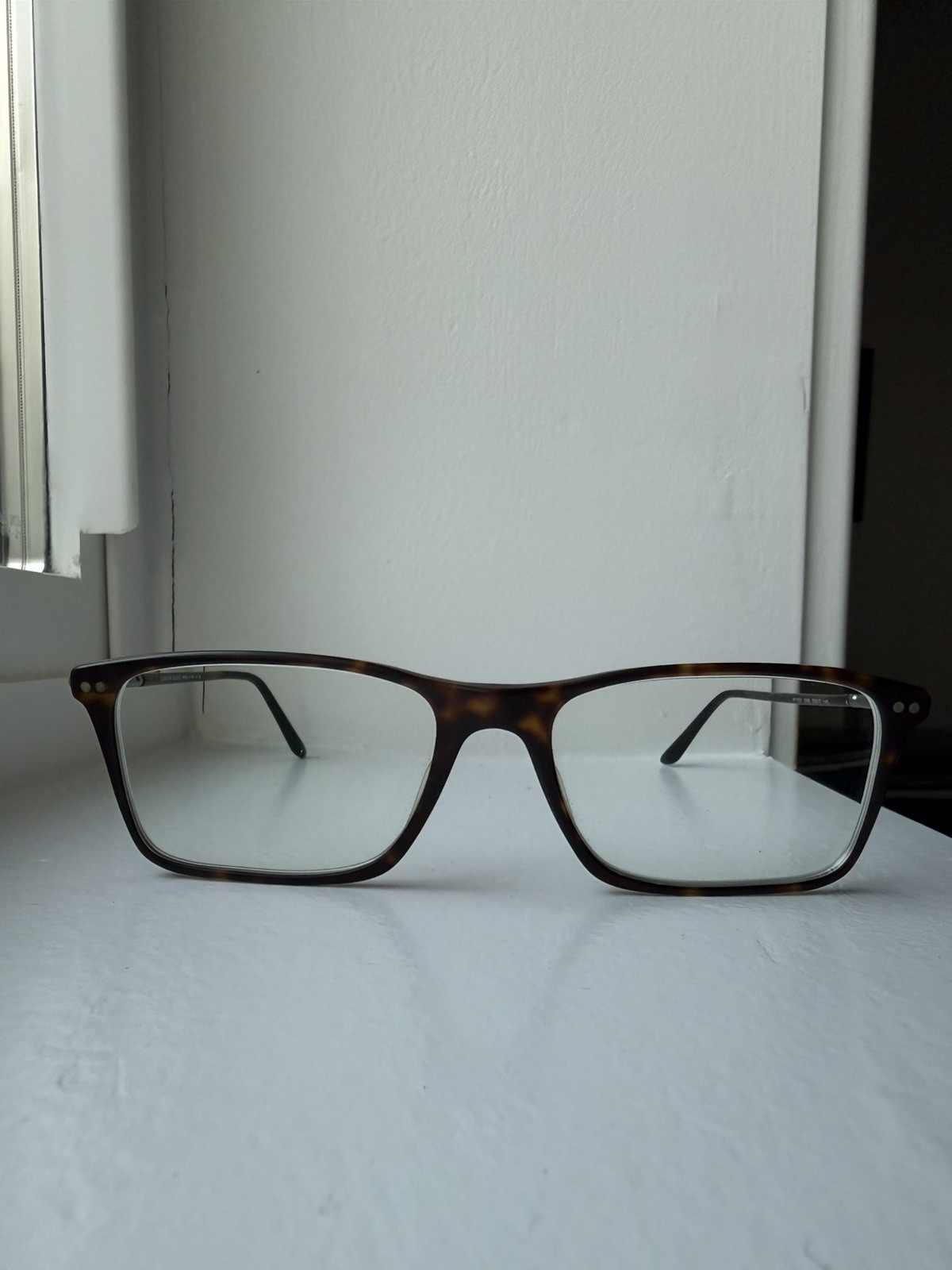 Giorgio Armani Rectangle Man Eyeglasses AR7037 5089 53mm Matte Dark Havana Frame