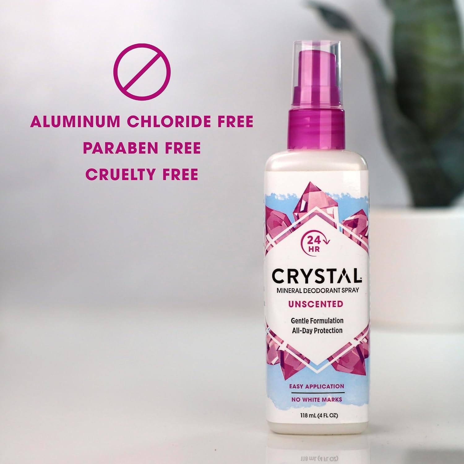 Crystal Mineral Deodorant Spray Unscented 4 fl.oz (Pack of 6)