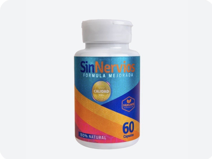 SIN NERVIOS STRESS, NERVIOS, INSOMNIO Humans Health Usa Con 60 Cps