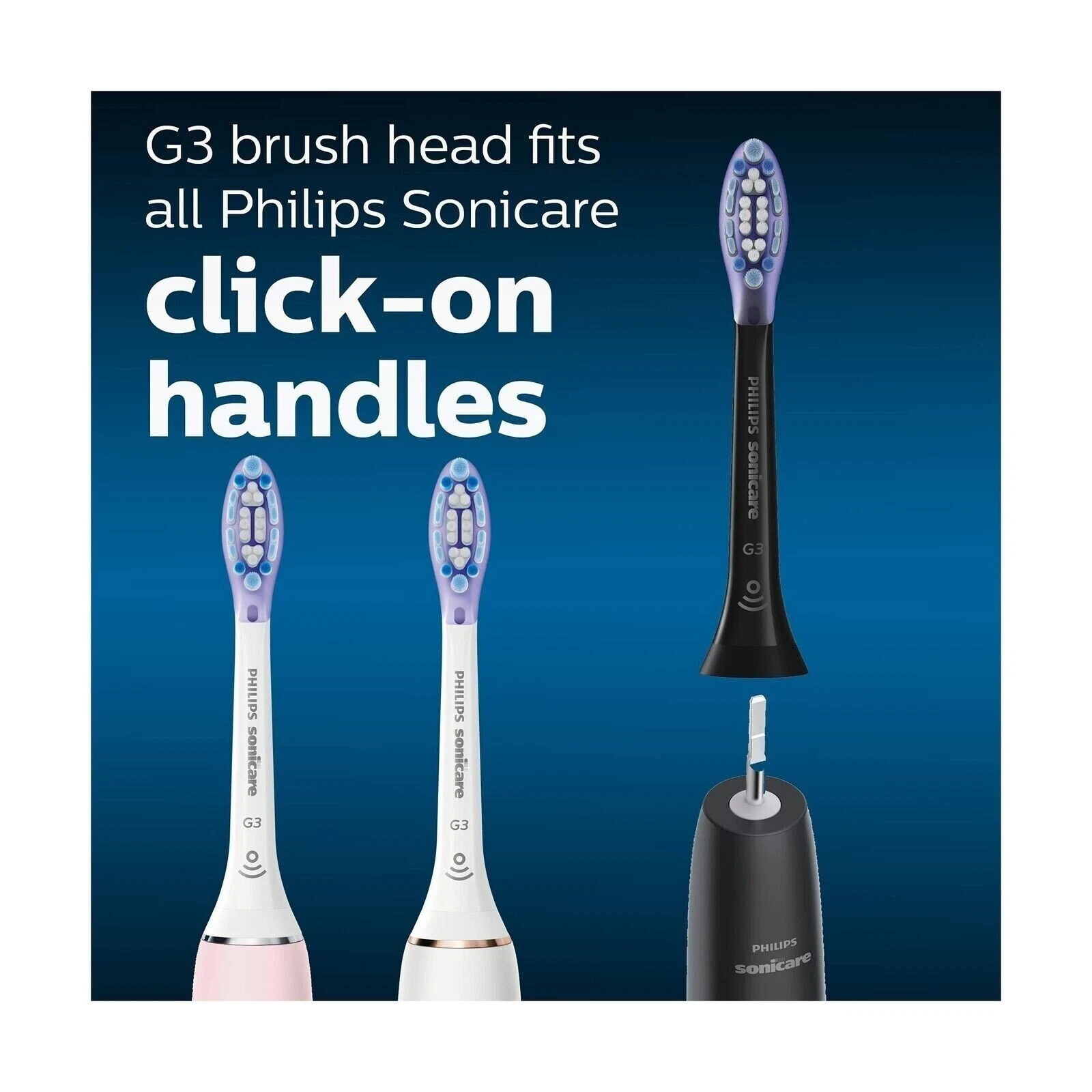 4x Black G3 Premium Gum Care Toothbrush Tooth Brush Heads for Phillips Sonicare