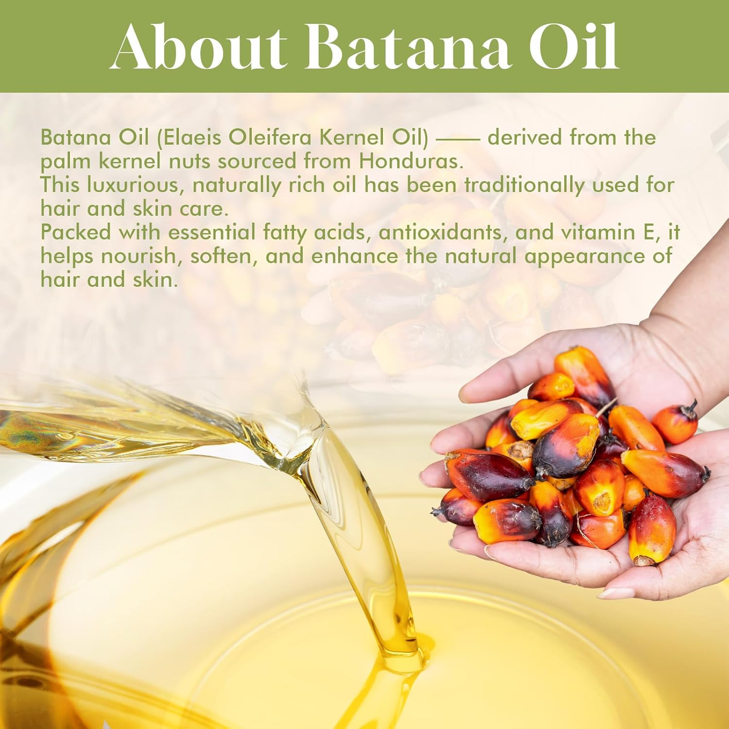 Batana Oil for Hair Growth Organics Pure Batana Hair Oil 100% Natural Batana Oil