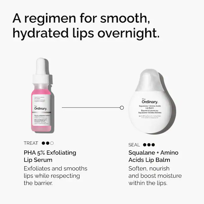 NIB 100% Authentic The Ordinary PHA 5% Exfoliating Lip Serum, 0.5 oz/15 ml