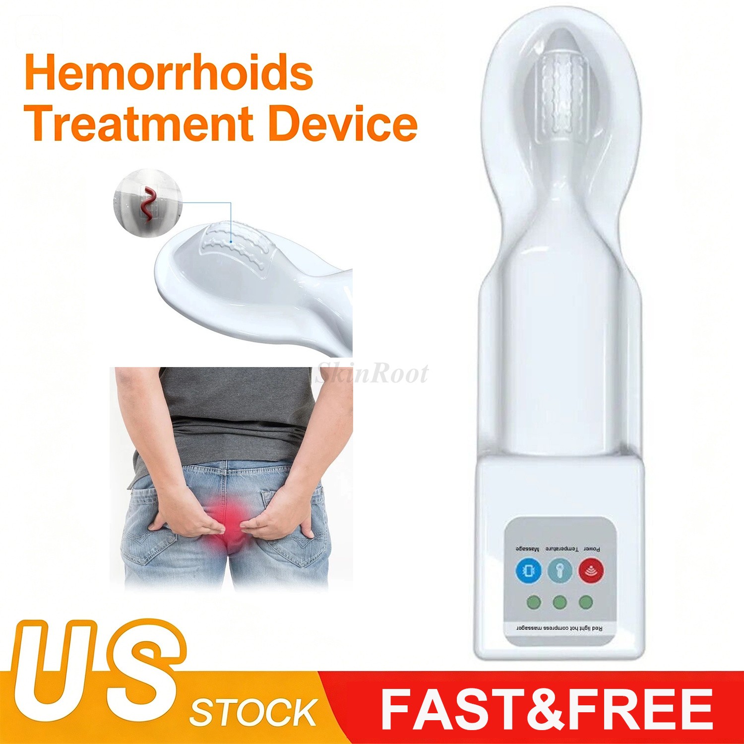2026 NEW DEVICE FOR HEMORRHOID TREATMENT Red Light Therapy Vibration Massager