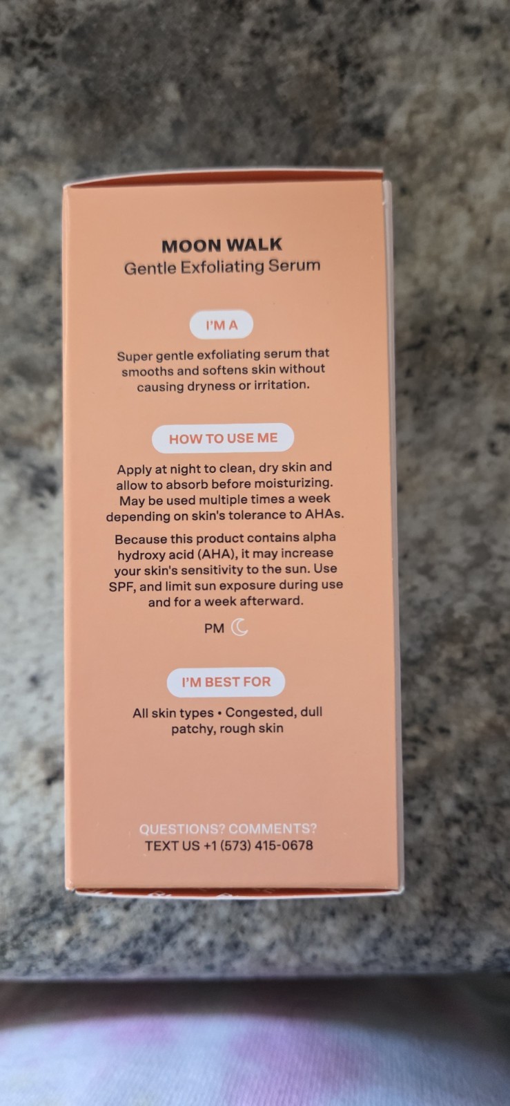 Bubble Moon Walk Exfoliating Serum 1 fl oz AHA Vegan Cruelty-Free Face