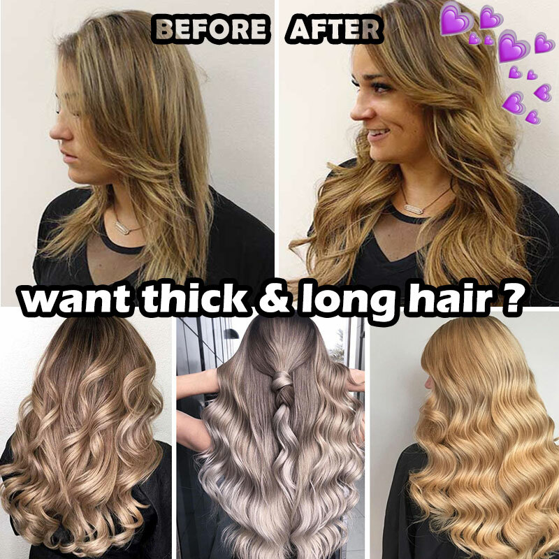 Thick Double Weft Seamless Clip In Real Remy Human Hair Extensions Full Head USA