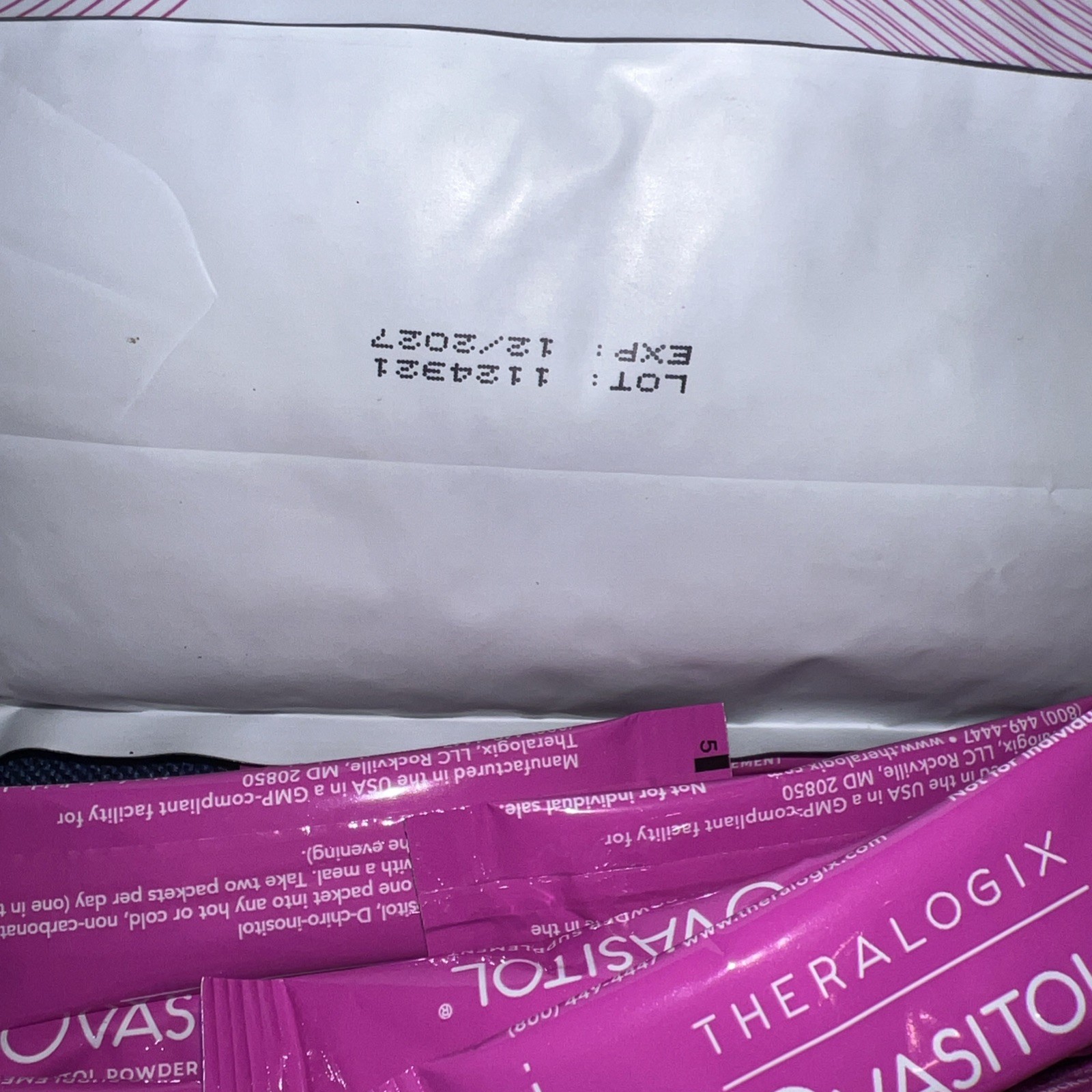 Theralogix Ovasitol Inositol Powder 140 Loose Packets Expires 12/2027 40:1