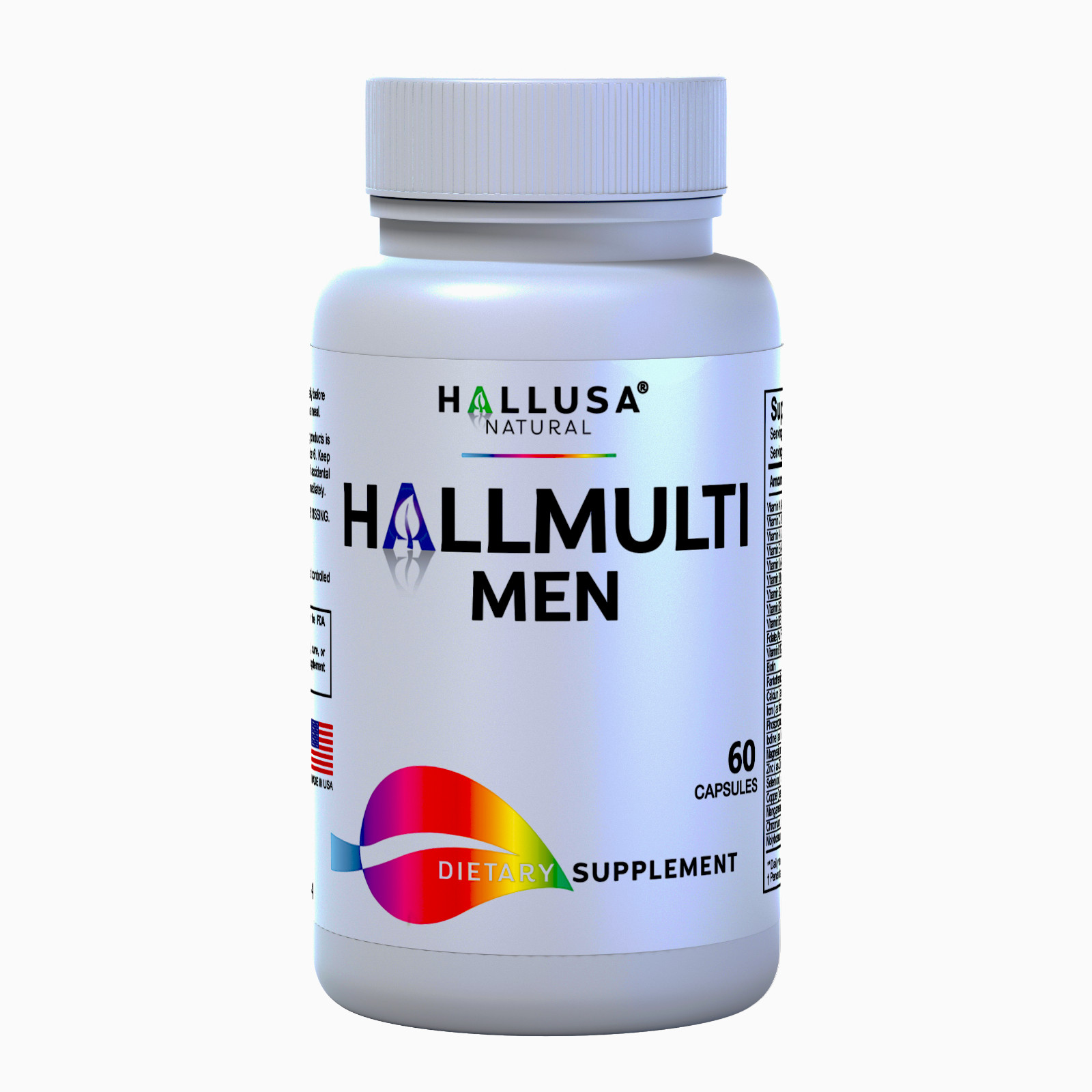 HALLMULTIVIT Men’s Multivitamin Energy Boost – Vitality & Wellness – 60 Tabs
