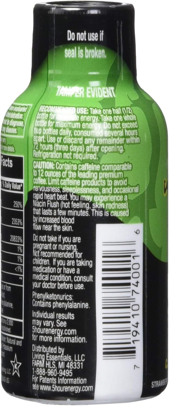 5-Hour Energy Extra Strength Strawberry Watermelon Energy Shot 1.93 Oz. Bottles