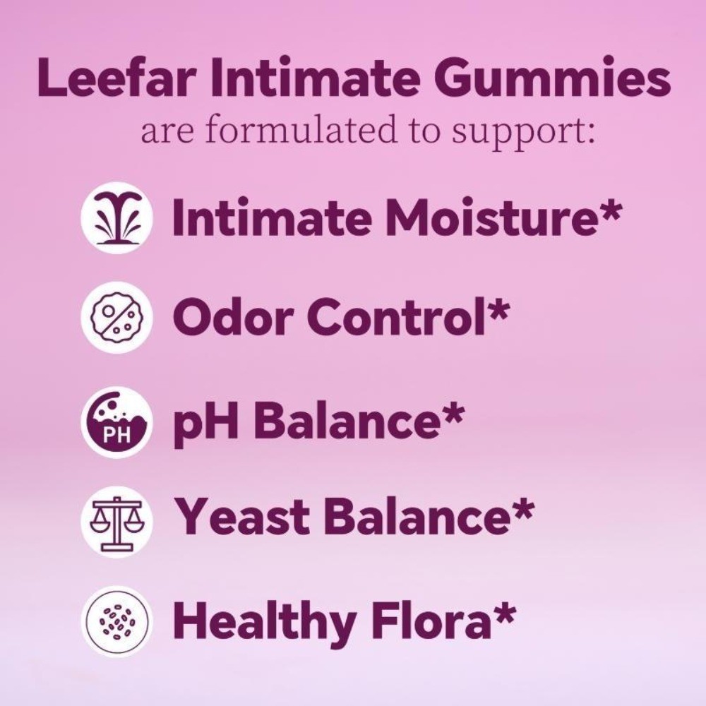 NEW Leefar Women’s Probiotic Slippery Elm Pineapple 60 gummies