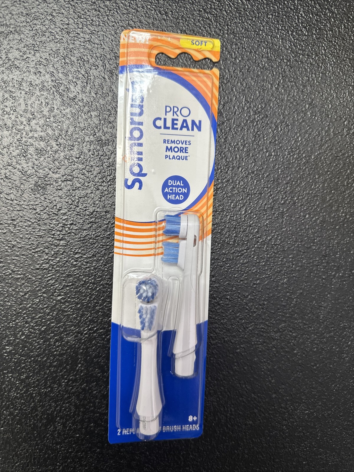 Case of 24 SpinBrush Pro Clean Dual Action, 2 Count Replacement Heads [NEW]