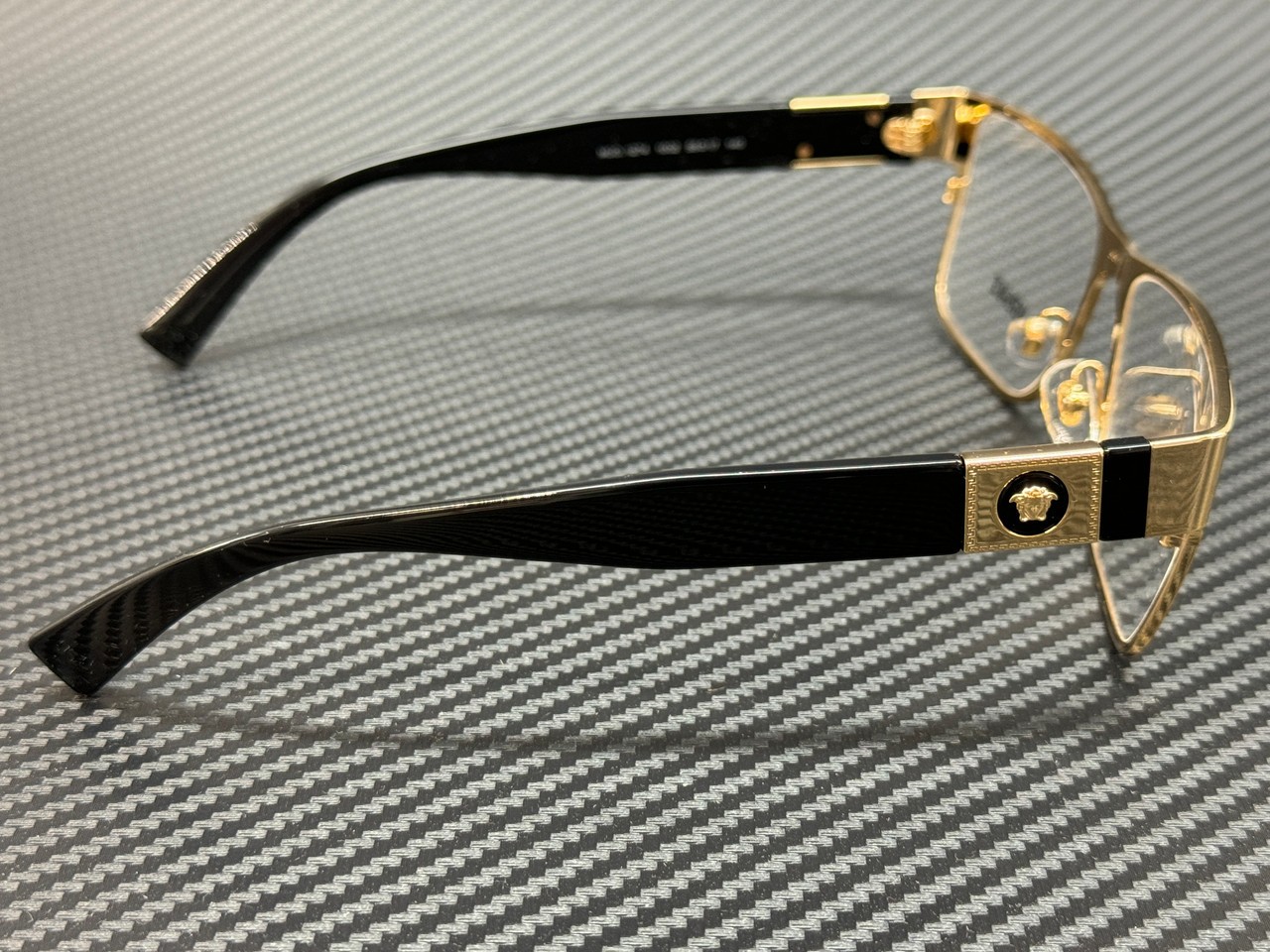 VERSACE VE1274 1002 Gold Black Men’s 57 mm Eyeglasses