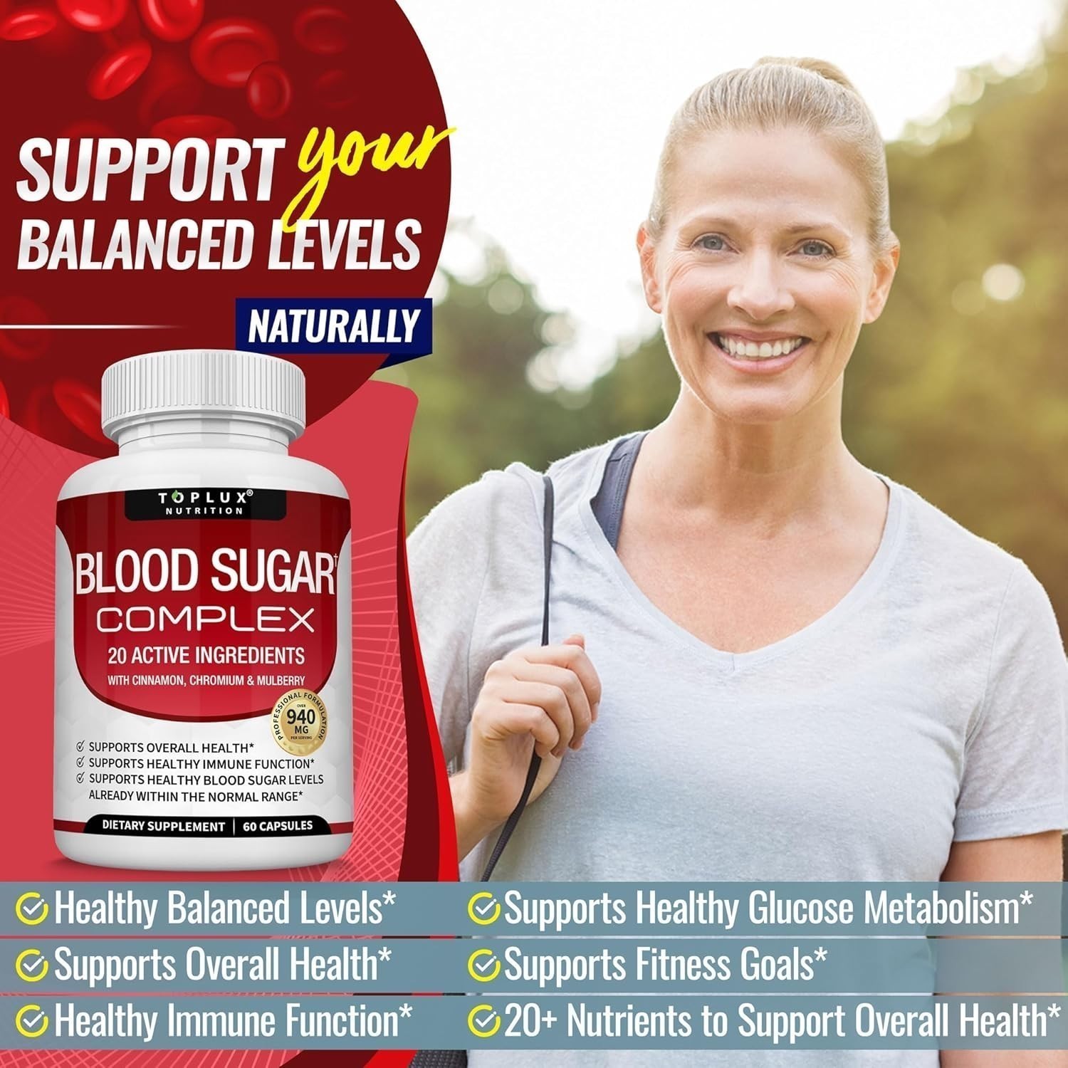 NEW Blood Sugar Complex Capsules w/ Cinnamon, Bitter Melon & Chromium