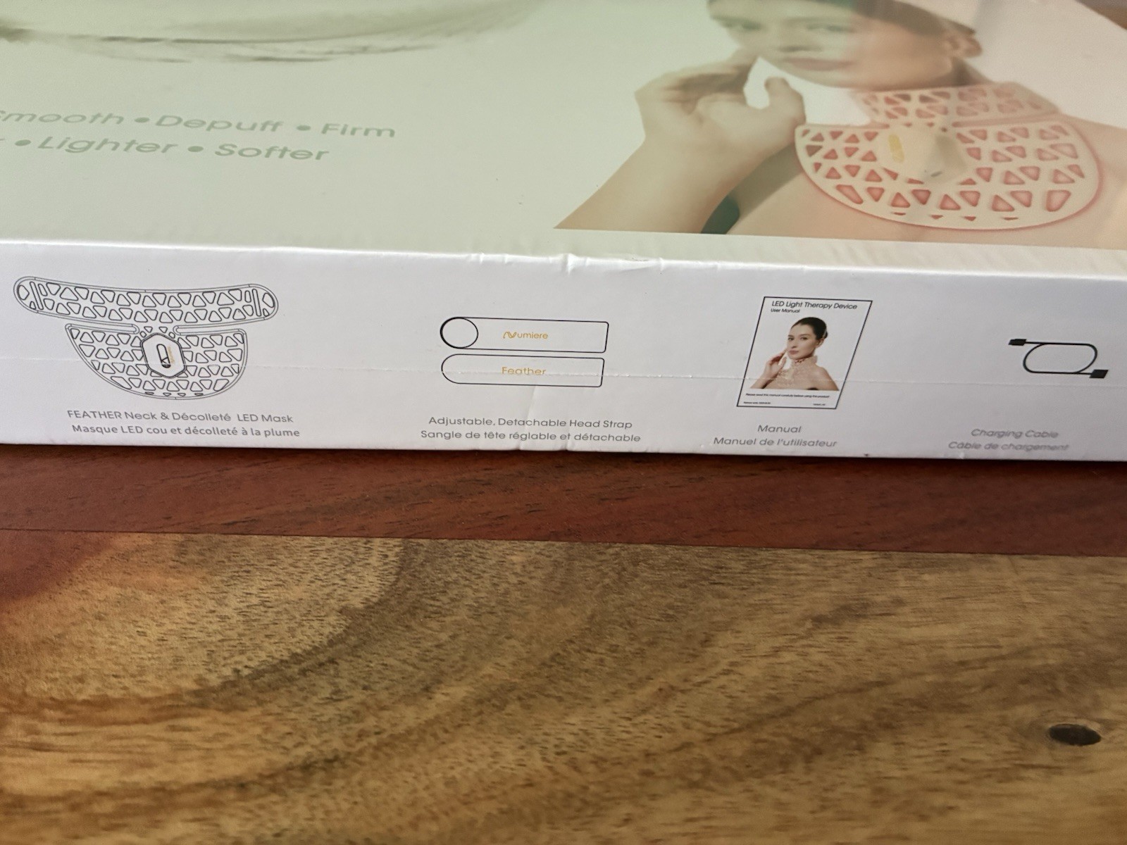 Brand New In Box Sealed Numiere Feather Neck & Décolleté LED Mask $399 Retail
