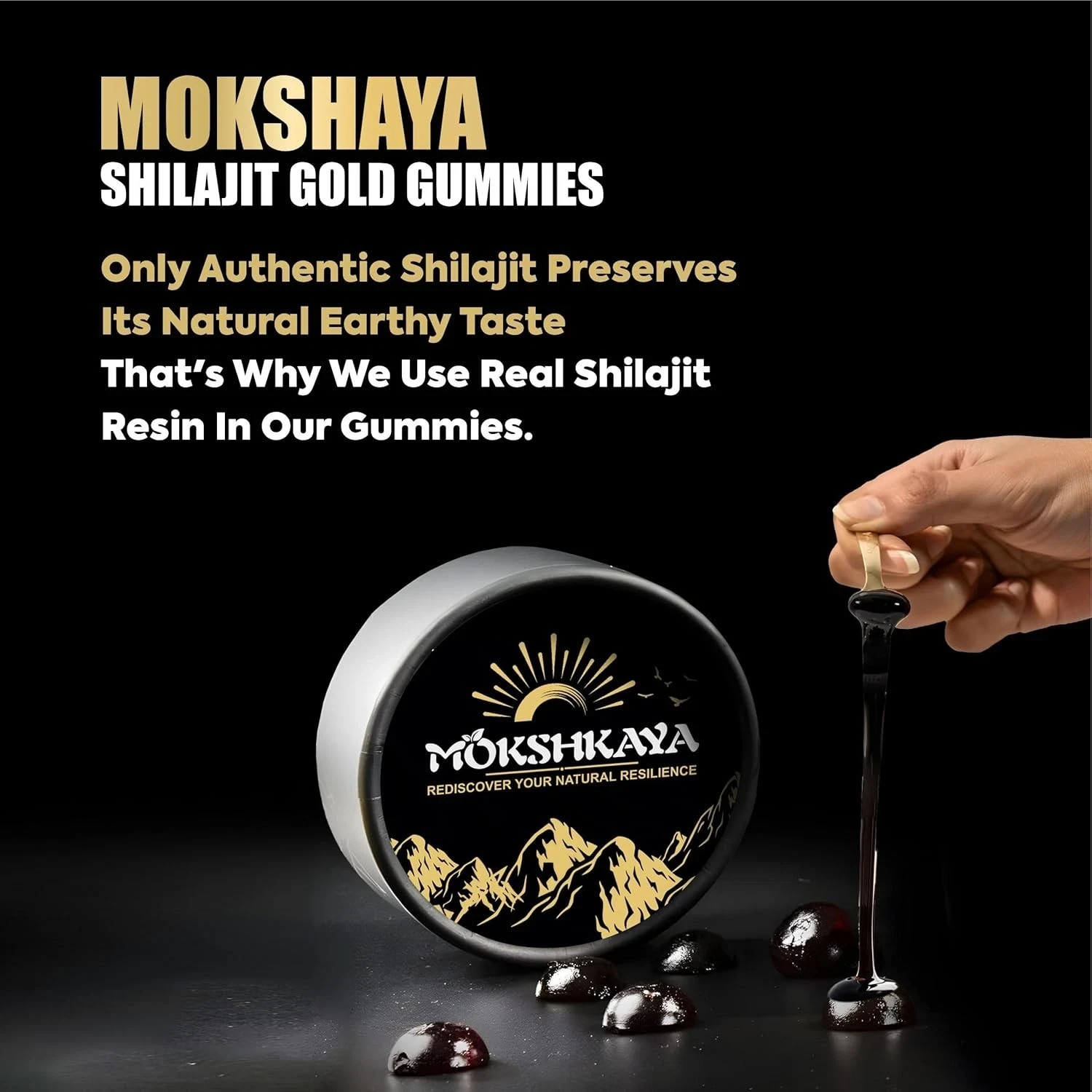 Premium Shilajit Gummies with Ashwagandha & Gokshura Focus Energy 60 Gummies