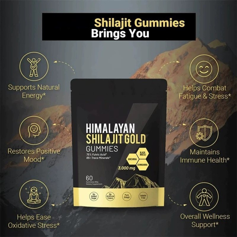 Shilajit 60 Gummies, Shilajit Micronutrient Supplement, Himalayan Premium – 2025