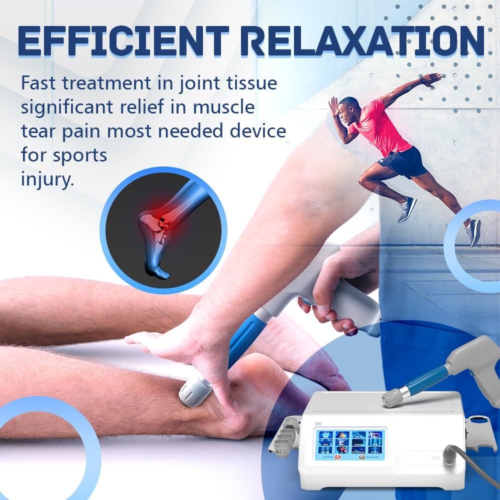 8Bar ESWT Radial Shockwave Therapy Machine ED Treatment Pain Relief Spa 5 Heads