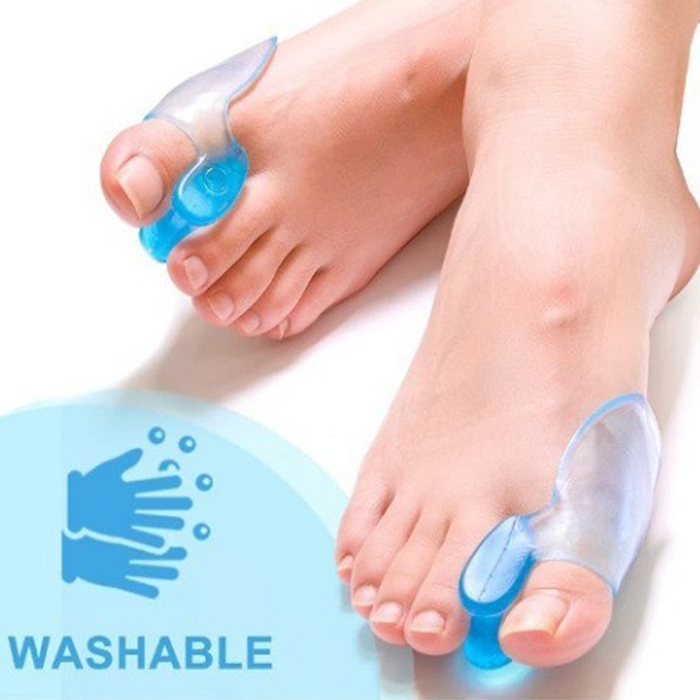 2PCS Silicone Toe Separator Corrector Hallux Valgus Bunion Pain Relief Sleeve