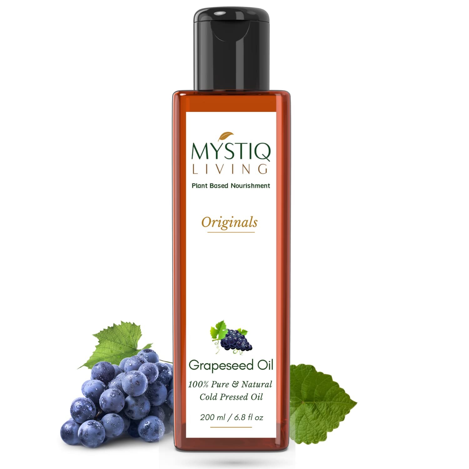 Mystiq Living Grapeseed Oil For Skin And Hair 200ml
