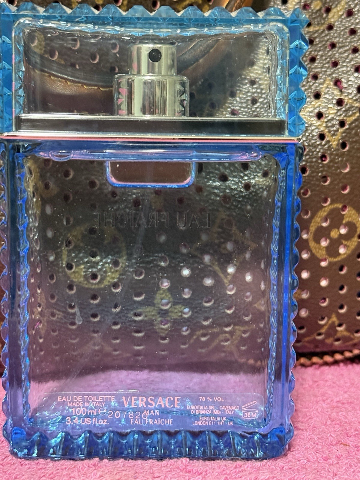 Versace Eau Fraîche Eau de Toilette Spray, Lemon Scent, 3.4 US fl oz