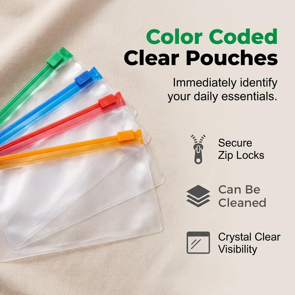 Pill Pouch Set Waterproof Travel Pill Organizer 14 Day Pill Pouches Portable