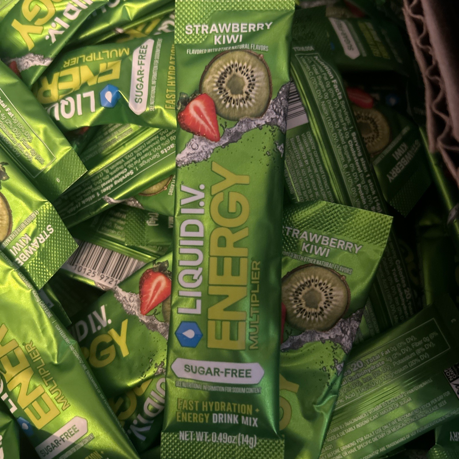 LIQUID IV, SUGAR FREE. “ENERGY MULTIPLIER” 100 INDIVIDUAL PODWER PACKS!!!