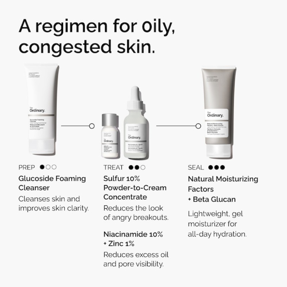 The Ordinary Authentic Sulfur 10% Powder-to-Cream Concentrate Acne 0.176 oz