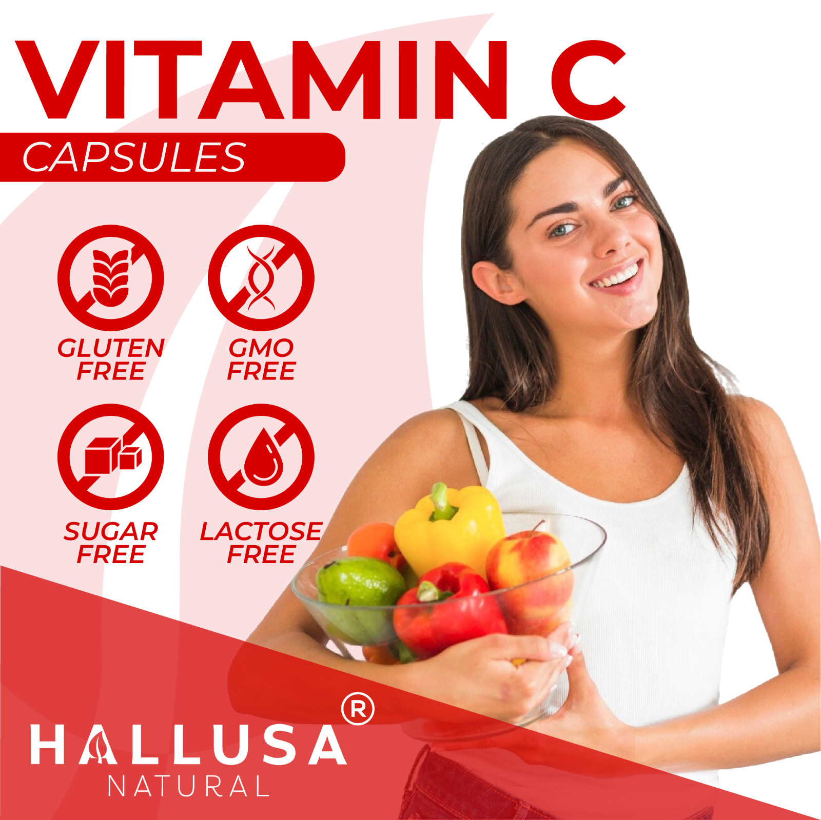 VITAMIN C 1000mg – Powerful Antioxidant – Immune System – Supplement – 60 Cap
