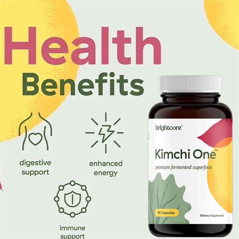 Brightcore Nutrition Kimchi One Kimchi Powder 90 Capsules Probiotics Enzymes US