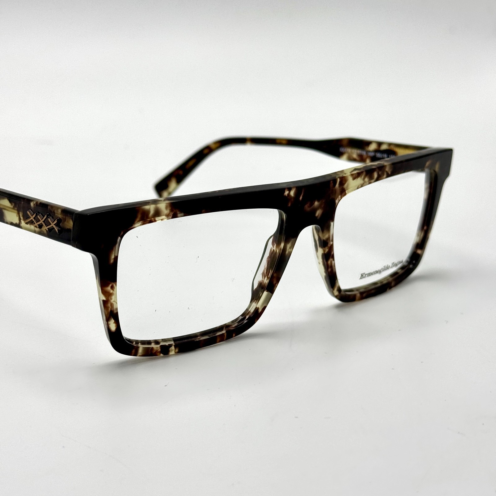 Ermenegildo Zegna Eyeglass Frames XXX15 EZ5199 56P Havana Rectangle 55-18-150